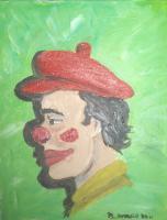 Characters Clowns - Clown Me And My Shadow - Acrylic On Canvas